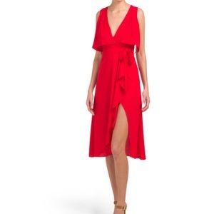 NWT Style State Australia Red Midi Tie Waist Dress